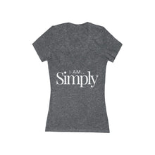 Load image into Gallery viewer, BODYCAFE "I am Simply" Women's Short Sleeve Deep V-Neck Tee