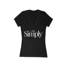 Load image into Gallery viewer, BODYCAFE "I am Simply" Women's Short Sleeve Deep V-Neck Tee